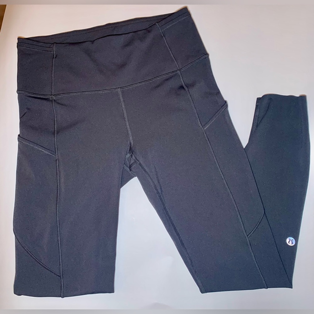 Lululemon All the Right Places High-Rise Cord Waist Crop 23” Pockets Sz 6 Black - Picture 3 of 8